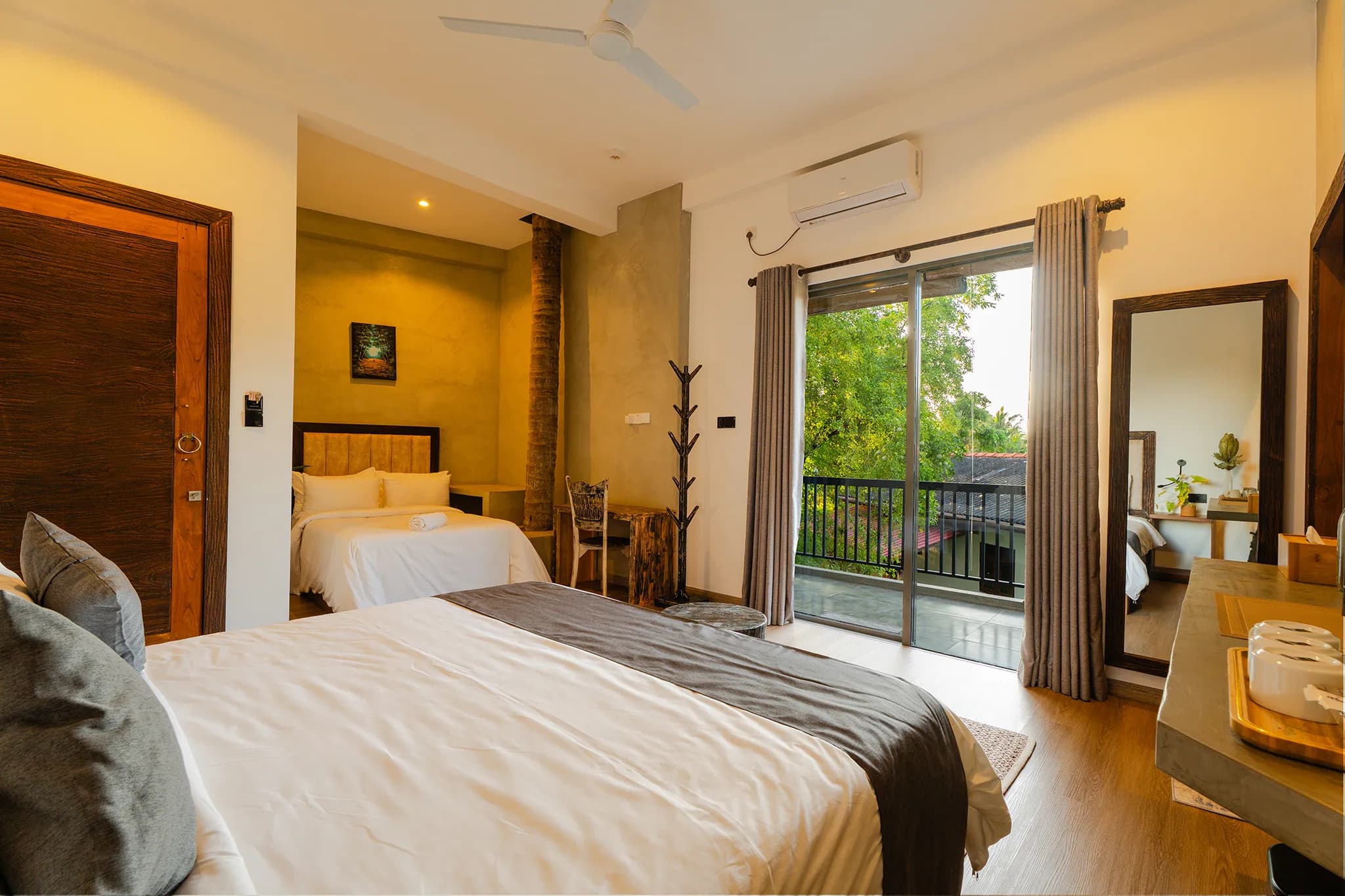 View from one sleeping area through to the second